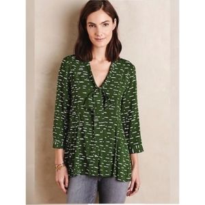 Anthropologie Tie-Neck Swing Blouse